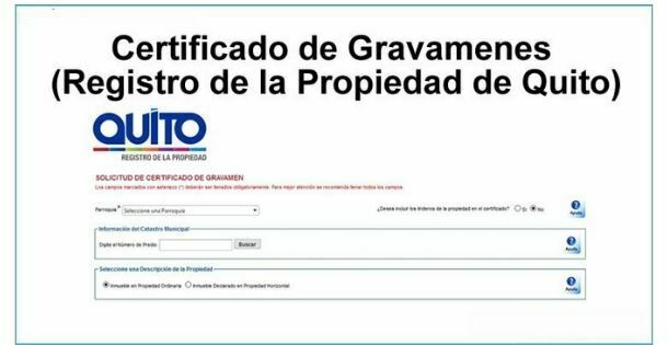 Certificado de gravamen - Quito
